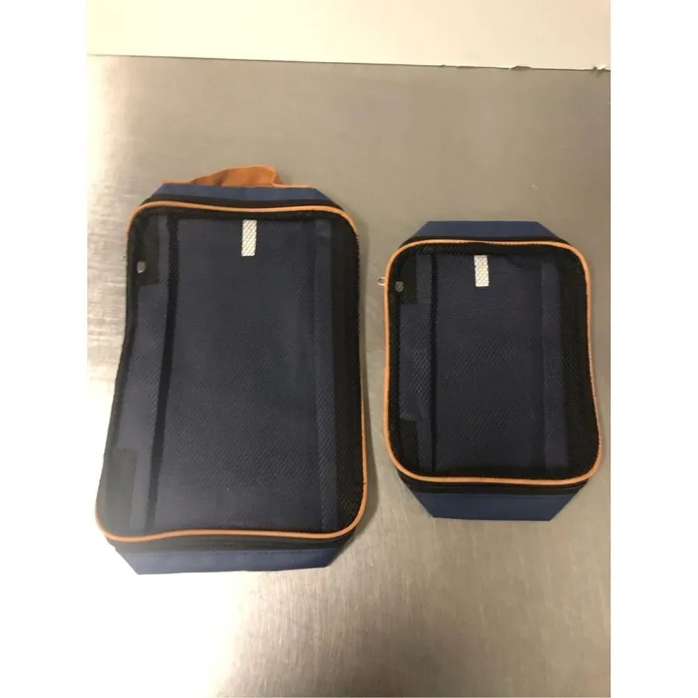 AARP Men’s Navy Blue Luggage Travel Organizer Zip Up Set